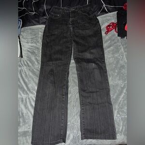 Black Straight-Leg Jeans
